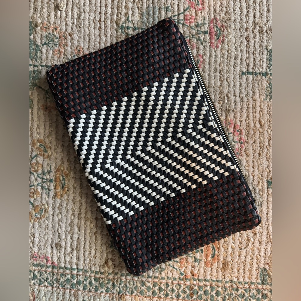 Merona Woven Faux Leather Clutch Bag